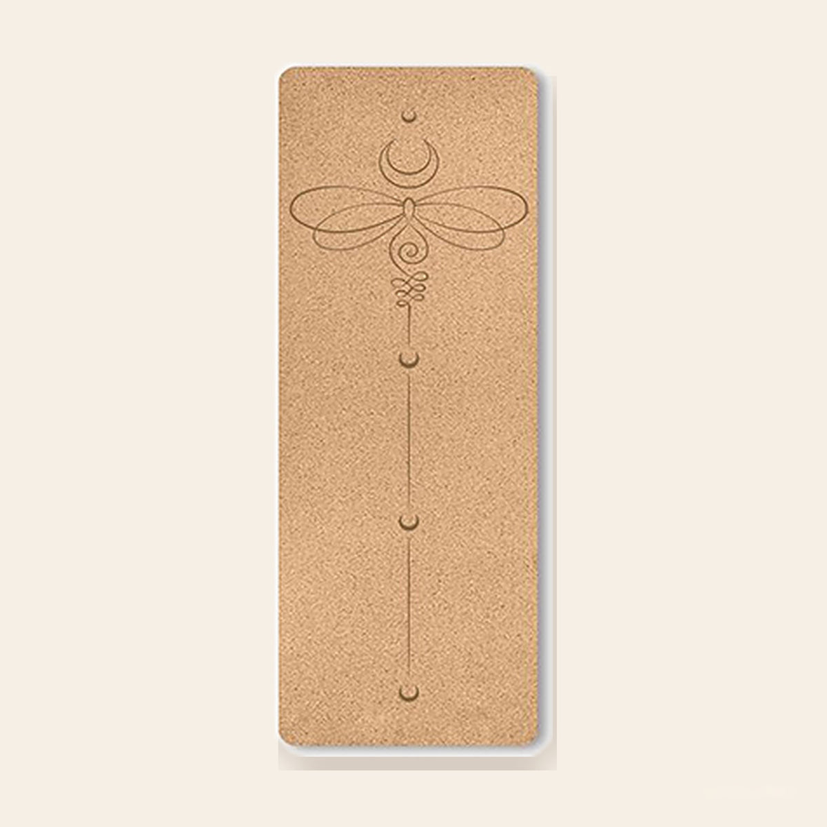 Lavafor Cork Mat with engraved dragonfly