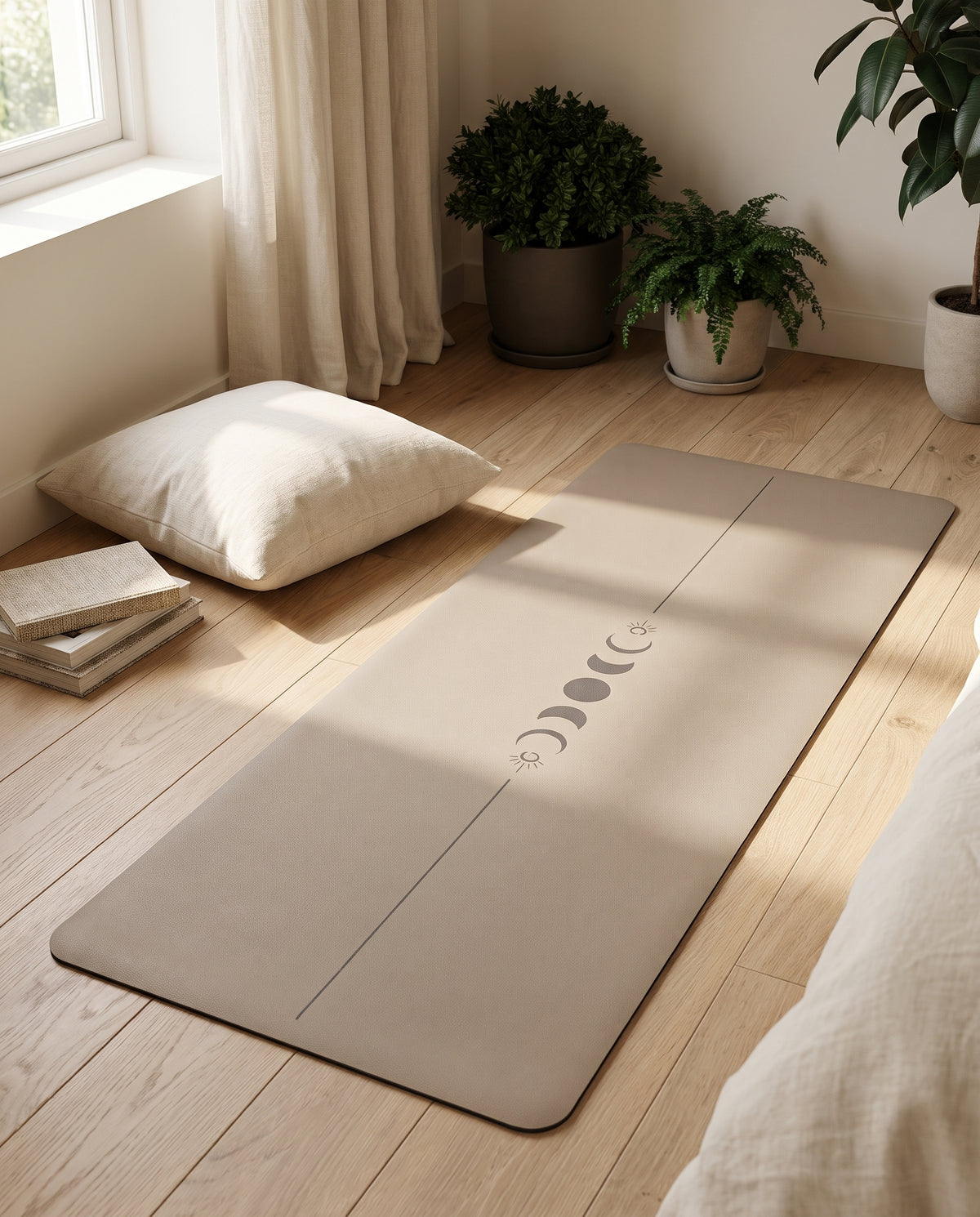 Lavafor Classic Mat in Oat in a bright bedroom