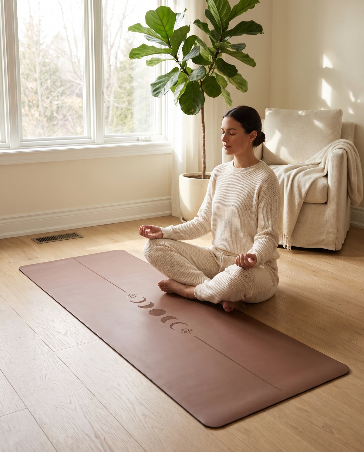 Meditating on the Lavafor Classic Mat in Mocha